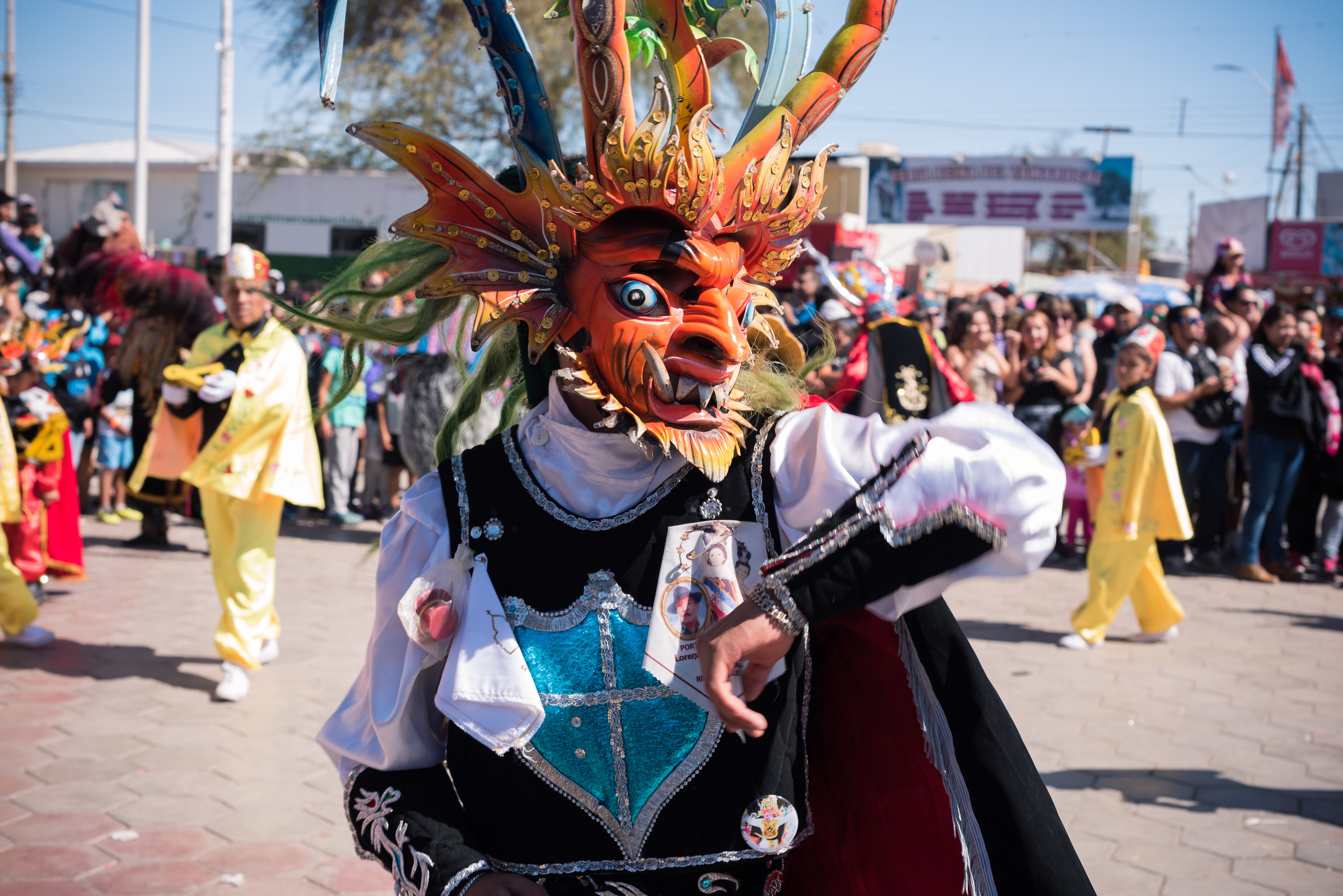 Bailarín disfrazado en la Fiesta de La Tirana