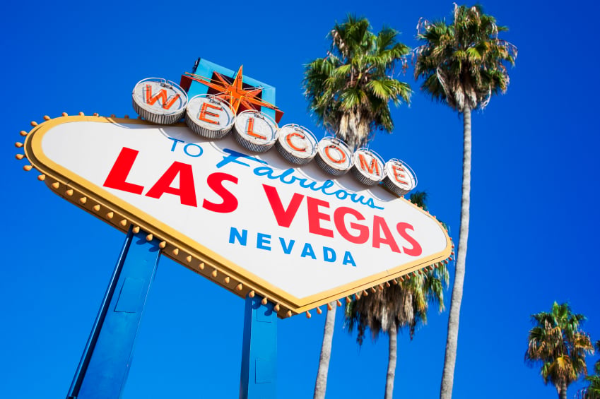 Icónico cartel de bienvenida a Las Vegas en Estados Unidos 2