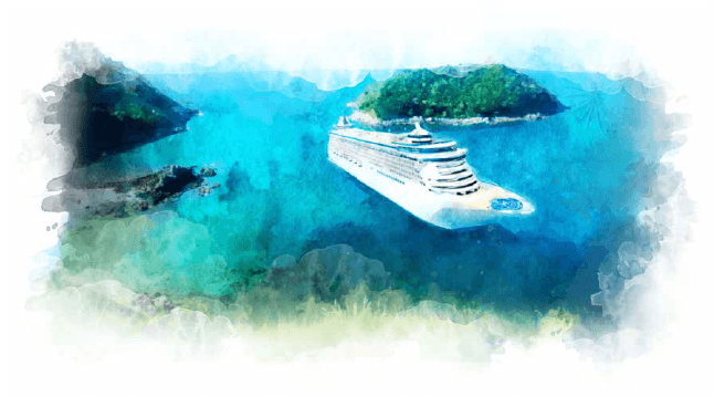 Dibujo de un crucero