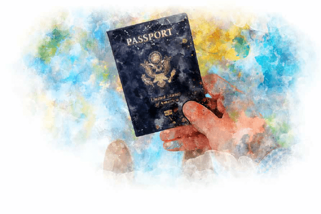 Dibujo de un pasaporte